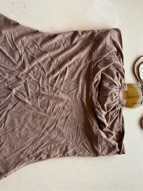 Metro Brown Ruched Shoulder Camisole